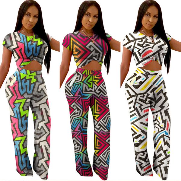 

Women de igner 2 piece et jogger uit tyli h track uit port wear geometric hort leeve t hirt bodycon legging pant print plu ize 82