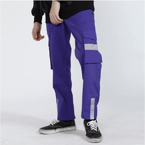 

мужской цвет соответствия штанов mens casual несколько карманов больших брюк мужчины брюки и пиджаки длинных брюки мужских sportwear бегуны, Black