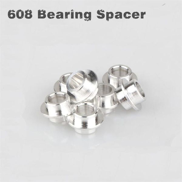 

100pcs/lot skate 608s bearing spacer roller skates parts speed skate bearing bushing skating spacer 10.1 aluminum owlrm