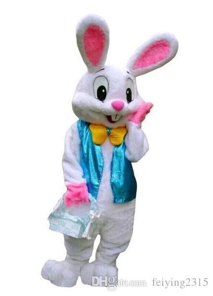

professional easter bunny mascot costume bugs rabbit hare fancy dress cartoon suit, Red;yellow