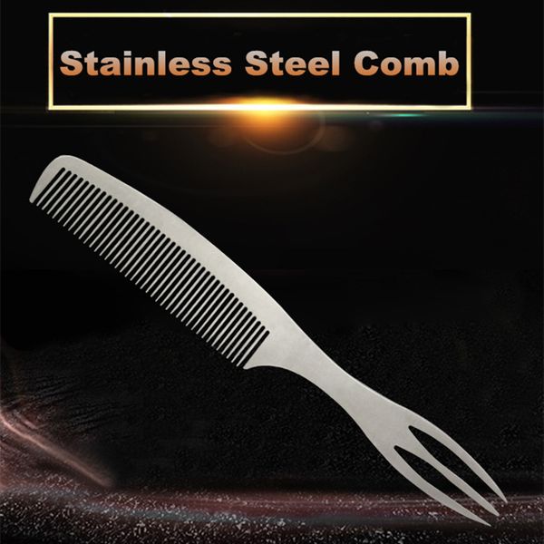 

irui x3 professional hair comb stainless steel hair cutting comb heat-resistant anti-static hairdressing brush, Silver