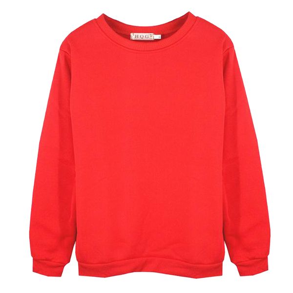 

women's men's sport pull over hoodie fleece sweatshirt casual shirt blouse,red