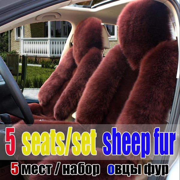 

auto supply new long wool car seat cover keep warm ang simple five seats covers for one set car seat cover cushion