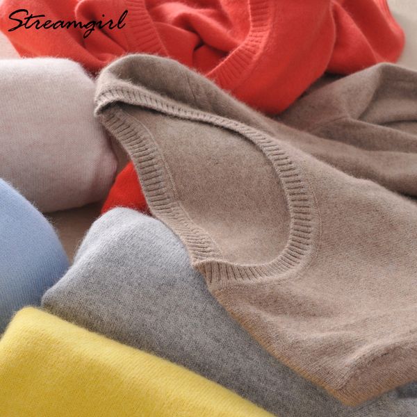 

cashmere sweater female knitted pullover women winter sweaters plus size cashmere sweater women jumper o neck 2018 pull femme, White;black