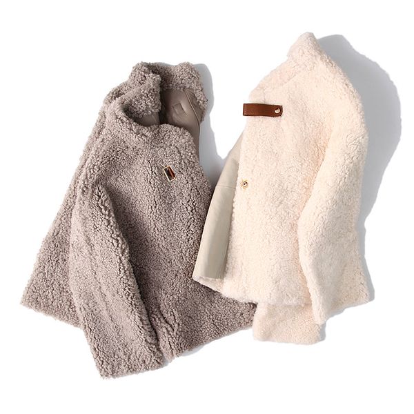 

real fur coat women winter coat women sheep shearing wool jacket two side wear abrigos mujer invierno 2019 2c909w1504 yy674, Black