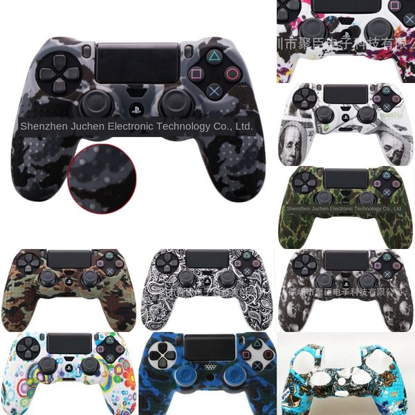 

4ih2x ivyueen soft skin thicker half silicone case cover + 2 x thumb stick grips for playstation dualshock 4 ps4 controller slim pro