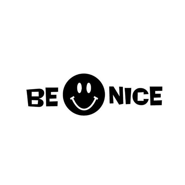 

be nice smiley face home decor car truck window decal sticker fashion personality creativity classic attractive