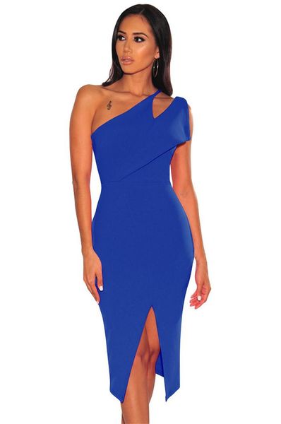 

designer dresses pure color ladies pencil dresses skinny hollow out bodycon dresses one shoulder women, White;black