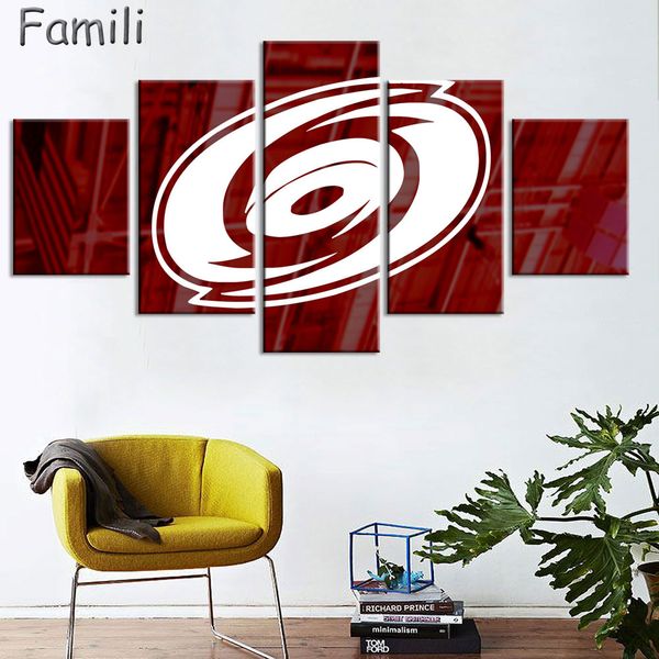 

modern home wall art decor painting unframe canvas hd printed posters 5panel ice hockey sports pictures for living room
