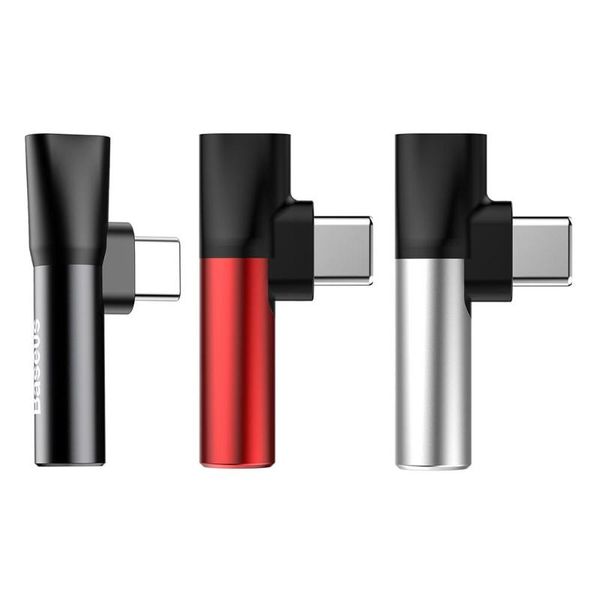 

baseus usb type c male to type c female + 3.5mm jack adapter type-c to earphone charging converter connector for mobile phone