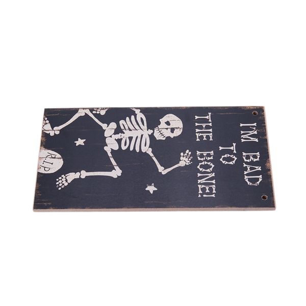 

деревянные двери halloween party wall hanging board i'm bad к костному! прямоугольник висячие знак украшения другое home decor