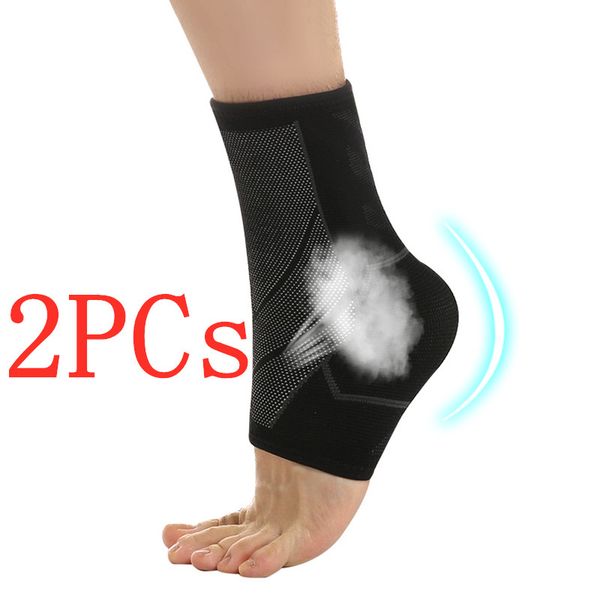 

sport ankle brace fitness running power weightlifting gym ankle support gear elastic foot weights wraps protector legs 2pcs/pack, Blue;black
