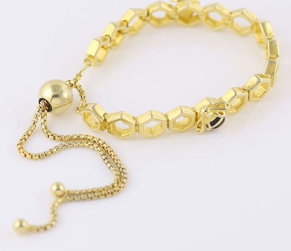 

brand new fashion pandora s925 silver bracelet bee retractable bracelet for cocktails and couples gifts, Black