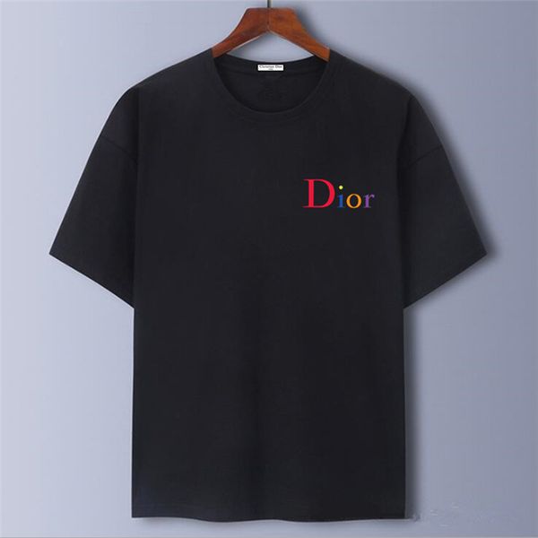 

19ss/christian designers shirts men cotton printing letter tees short sleeve casualdior clothing homme polo shirt luxury women t-shirts, White;black