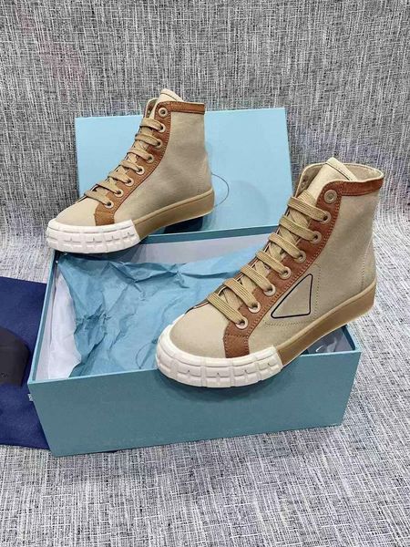 

fashion women gabardine high-sneakers ,canvas printed triangle casual shoes comfortable rubber sole with tire tread skateboarding sneake, Black