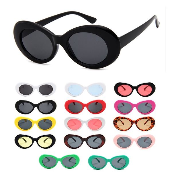 

clout goggles nirvana kurt cobain glasses classic vintage retro white black oval sunglasses alien shades 90s sun glasses punk rock glasses