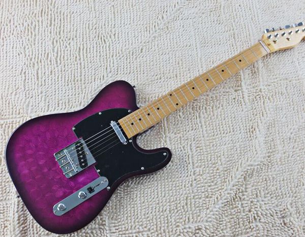 

guitarra eletrica roxo ком padr о espiral, прету накладку, escala эм rosewood, ferragens cromadas, oferecendo служ ос personalizados