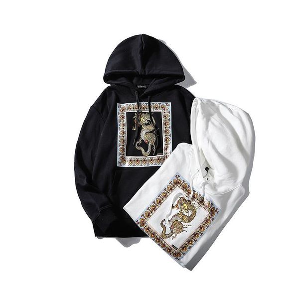 

2019 new men women designer hoodies autumn brand sweatshirt mens brand hoodies long sleeve sweater dragon printed mens clothing b100372k, Black