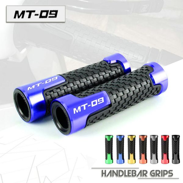 

7/8'' 22mm universal motorcycle aluminum cnc handlebar for yamaha mt09 fz09 fj09 mt-09 moto handle bar gel hand grips
