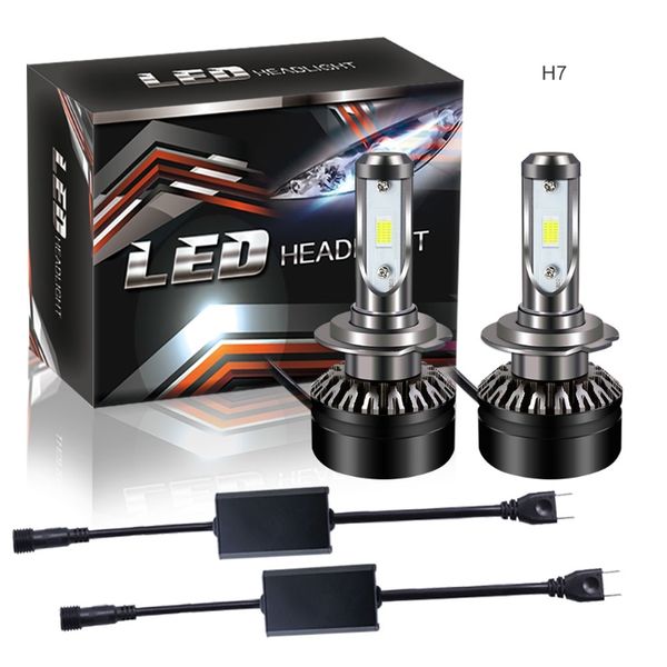

yam 2pcs new high performance h7 60w 10000lm led headlight kit beam bulbs 6000k 2018