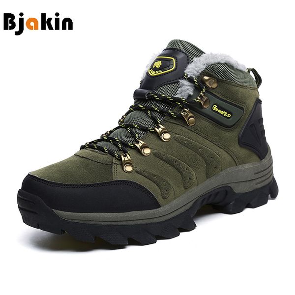 

bjakin plus size winter warmth camping sneakers waterproof men hiking shoes with fur 48 sports shoes zapatillas mujer deportiva
