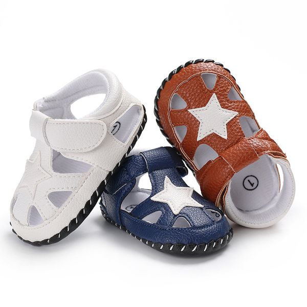 

boys sandals newborn baby shoes soft soles fashion smallness wrapped heads and soft soles summer 3 styles new