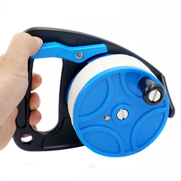 

porable underwater scuba diving dive wreck reel 272ft line with plastic handle wheel for snorkeling swimming swim accessories