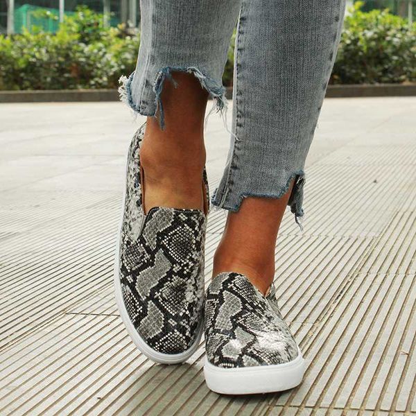 

spring autumn women flat shoes 2020 new pu leather female leopard snake print loafers soft loafers lazy flat shoes woman, Black