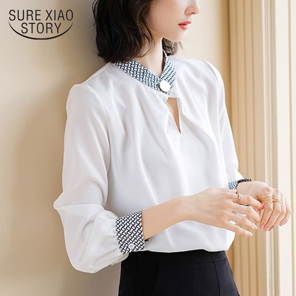 

fashion womens and blouses chiffon blouse shirt white blouse office work wear lady shirt long sleeve women shirts 2497 50