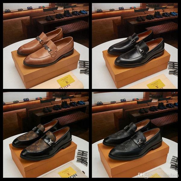 

2020 men wedding dress shoes evening dress luxury brands italian elevator shoes for men coiffeur formal shoes men elegant buty meskie yecq3, Black