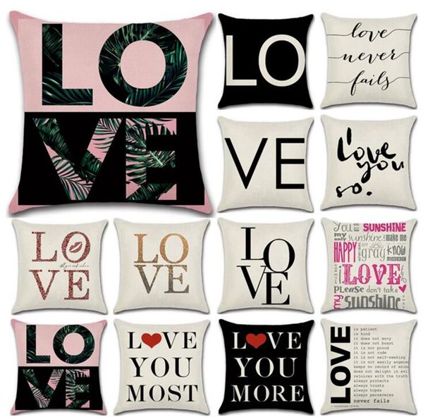 Valentines Pillows Case Valentine S Day Letter Printing Pillow