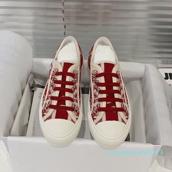 

2020 b23 floral technical canvas womens designer brand chiffon printed sneakers designer shoes ladies c23, Black
