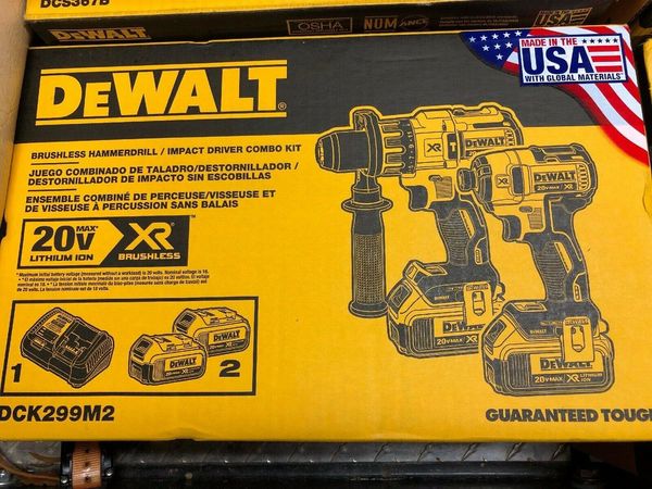 

Factory Sealed DEWALT DCK299M2 20V 2-Tool MAX Lithium-Ion Combo Kit