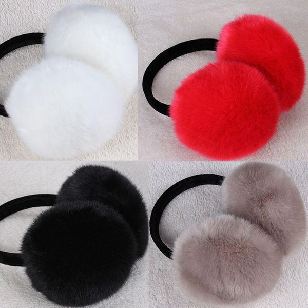 

2019 winter earmuff imitation women fur earmuffs winter ear warmers large plush girls and boys ear warmers earmuffs, Blue;gray