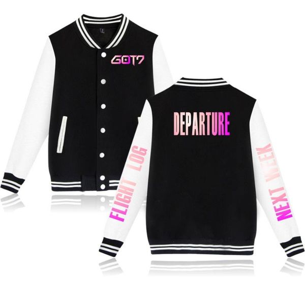 

wish south korea men's group got7 nextweek coat hoodie men and women baseball uniform, Black;brown