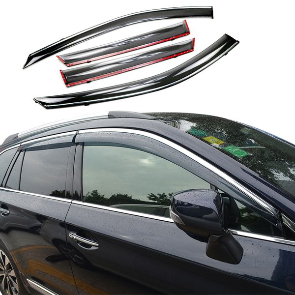 

car styling accessories 4pcs plastic window visor vent rain sun shield guard shade for outback 2015-2018