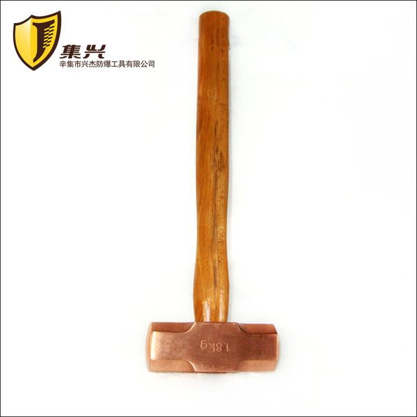 

1.8kg/4 lb,red copper octagonal hammer with wooden handle , red copper sledge hammer,explosion-proof hammer