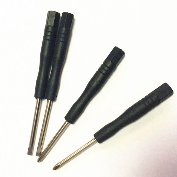 

new mini screwdriver 3.0 phillips 3.0mm slotted flathead straight screwdrivers black open tool for repair