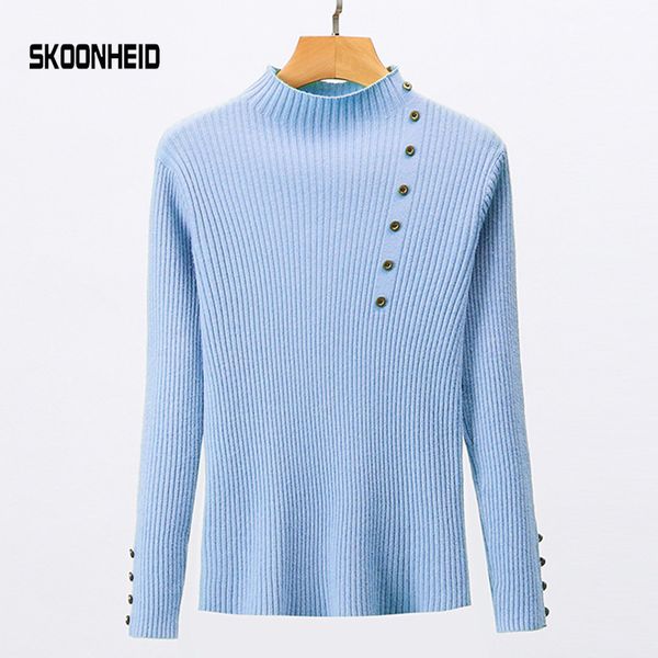 

skoonheid stripe knitted pullovers women warm elastic long sleeve autumn winter knitwear basic turtleneck slim solid sweater, White;black