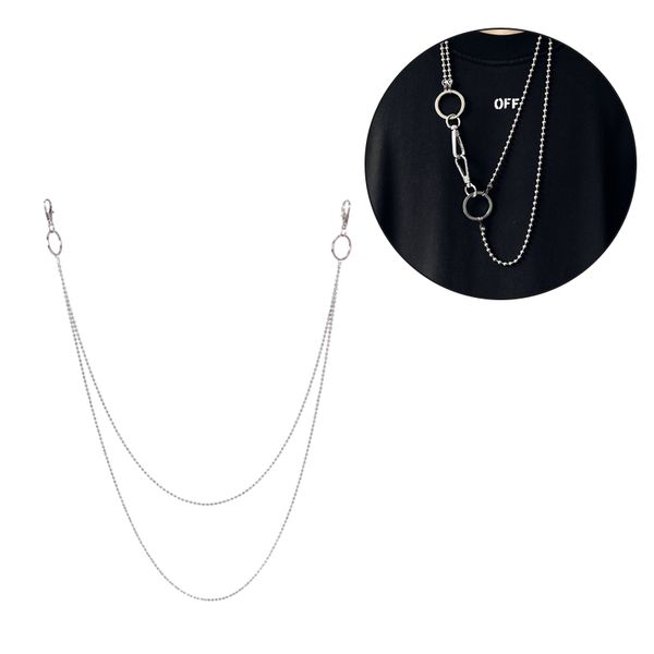 

stainless steel bead chain necklace fashion men's alloy steel necklace new jewelry chain, Silver