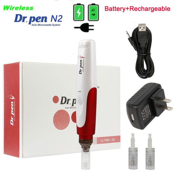 DR. PEN N2 Dr Pen Auto Electric Mirco Derma Pen Stamp Auto Wireless Batterie Micro Nadeln Wiederaufladbar mit Einwegkartuschen