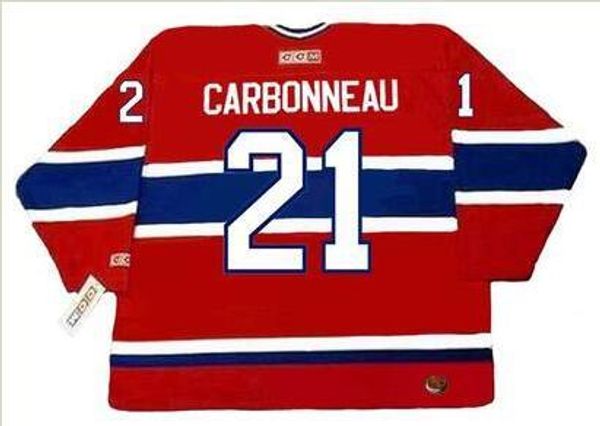 

custom men youth women vintage #21 guy carbonneau montreal canadiens 1993 ccm hockey jersey size s-5xl or custom any name or number, Black