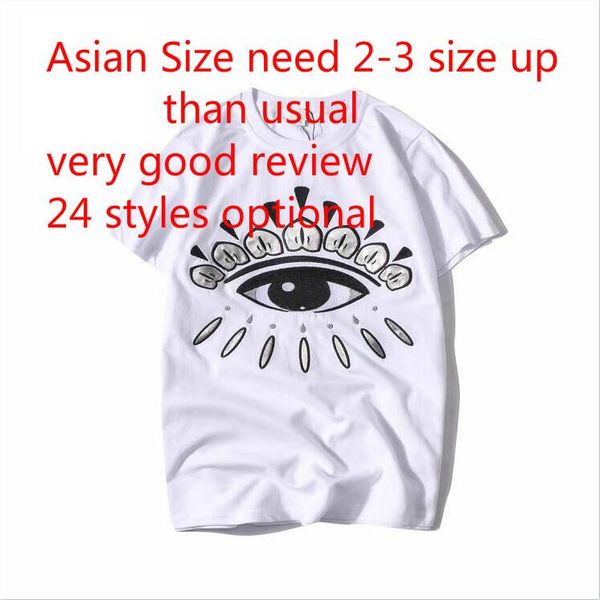 

19ss t shirts for men designer tee eyes logo embroidery summer t shirt mens women couple clothing fashion short-sleeved shirt cyp720 s-2xl, White;black