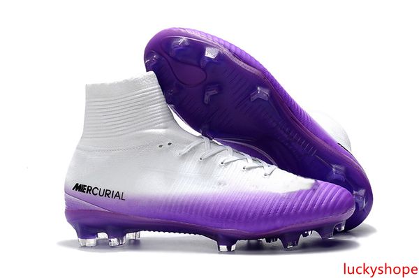 

white purple white purple original soccer cleats mercurial superfly v sx neymar soccer shoes cristiano ronaldo