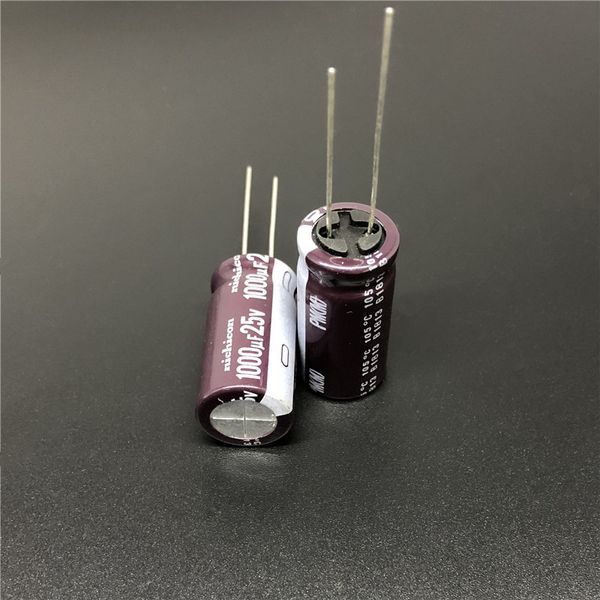 

10pcs/100pcs 1000uf 25v nichicon pm series 12.5x25mm 25v1000uf low impedance aluminum electrolytic capacitor