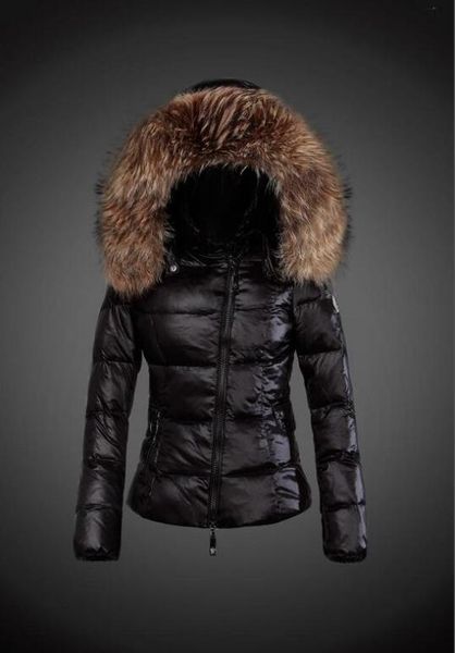 

Новый 2020 горячая женщина мода роскошный короткий пуховик реальный Енот меховой в