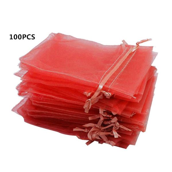 

100pcs 10*15cm drawstring organza bags organza drawstring pouches jewelry pouches wedding party favor gift bag decor
