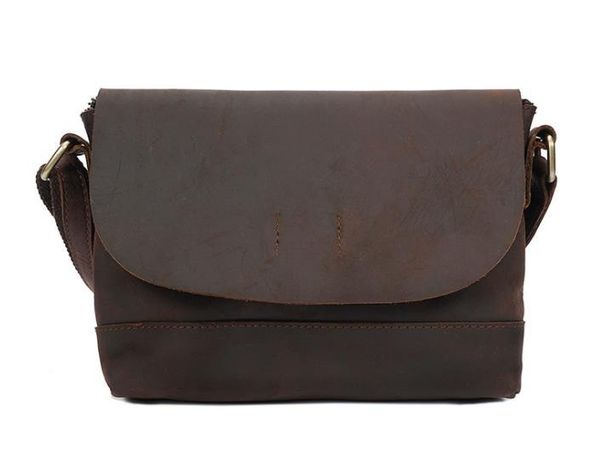 

designer-men's bag with retro single shoulder bag, originally created slant bag, new head layer cow leather mad horse leather women