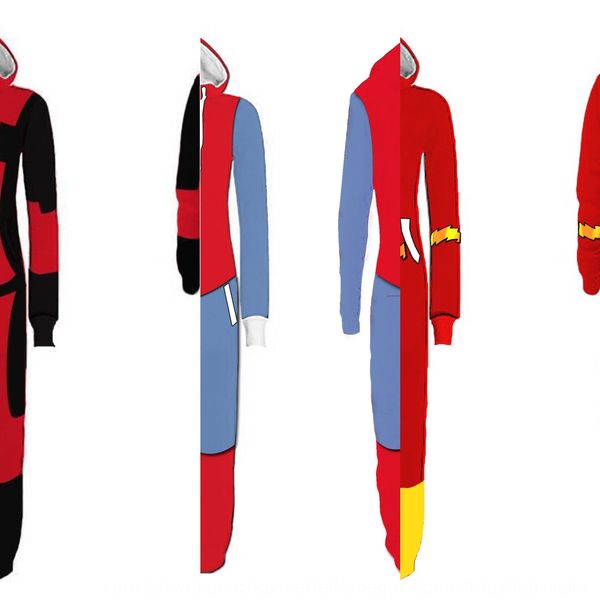 

stalemate flash conjoined spider-man pajamas anime halloween cosplay costume clothes clothing home clothes home furnishing costume, Blue;red