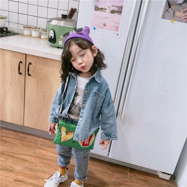 

milancel children clothing denim coat and jeans 2 pcs girls clothes set casual girls set, White